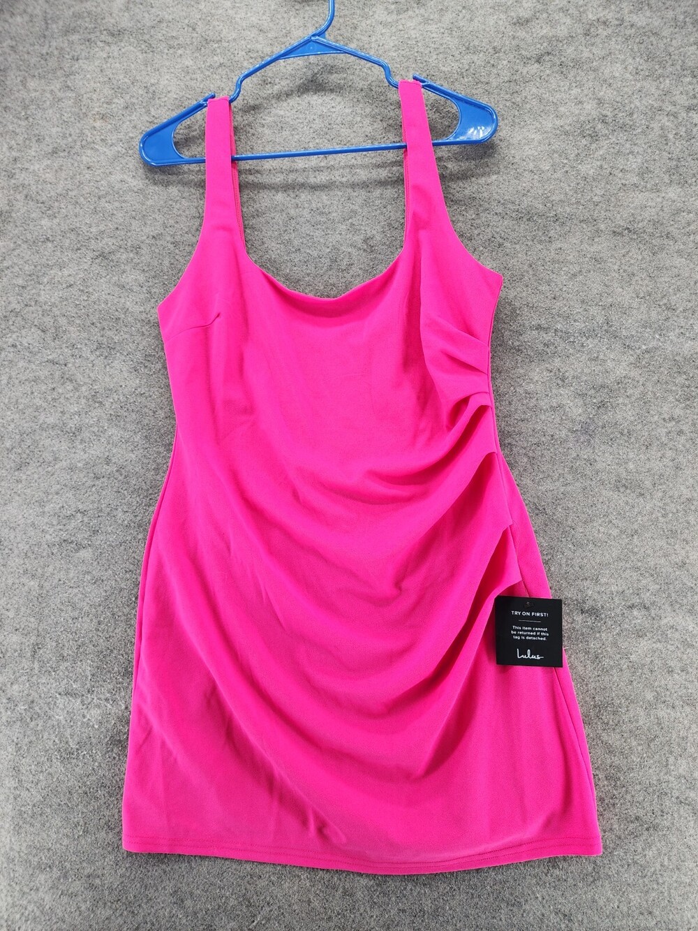 Lulus Dress Womens Large Sleeveless Pink Ruched Short
